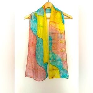 Bassy Silk scarf pattern printed  multicolour floral print